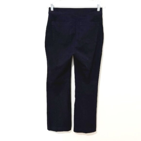 Spanx Polished Kick Flare Crop Ankle Pants Shaping Classic Navy #20367T M Tall - Picture 2 of 5